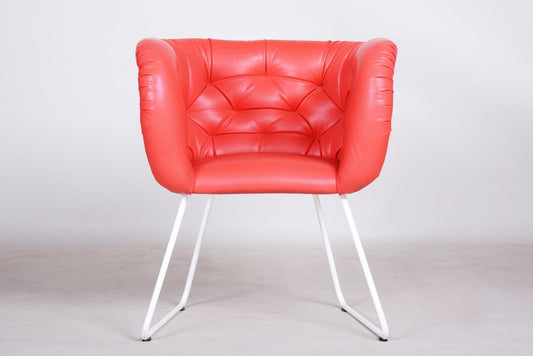 Mid-Century Armchair in Laminate, Steel & High Quality Leather, Czech, 1960s