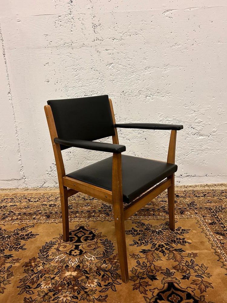 Mid-Century Armchair in Leatherette, 1950s