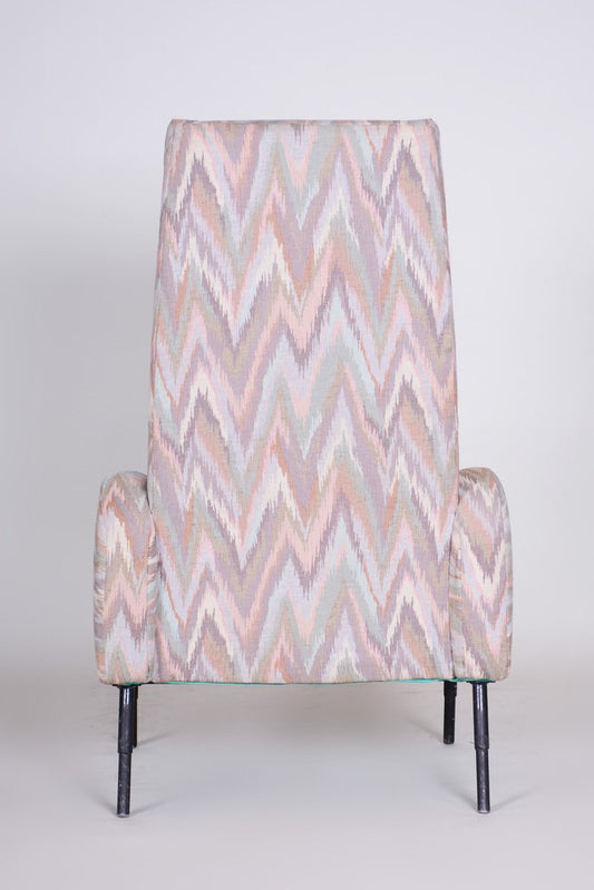 Mid-Century Armchair in Metal & Upholstery, Czech, 1950s