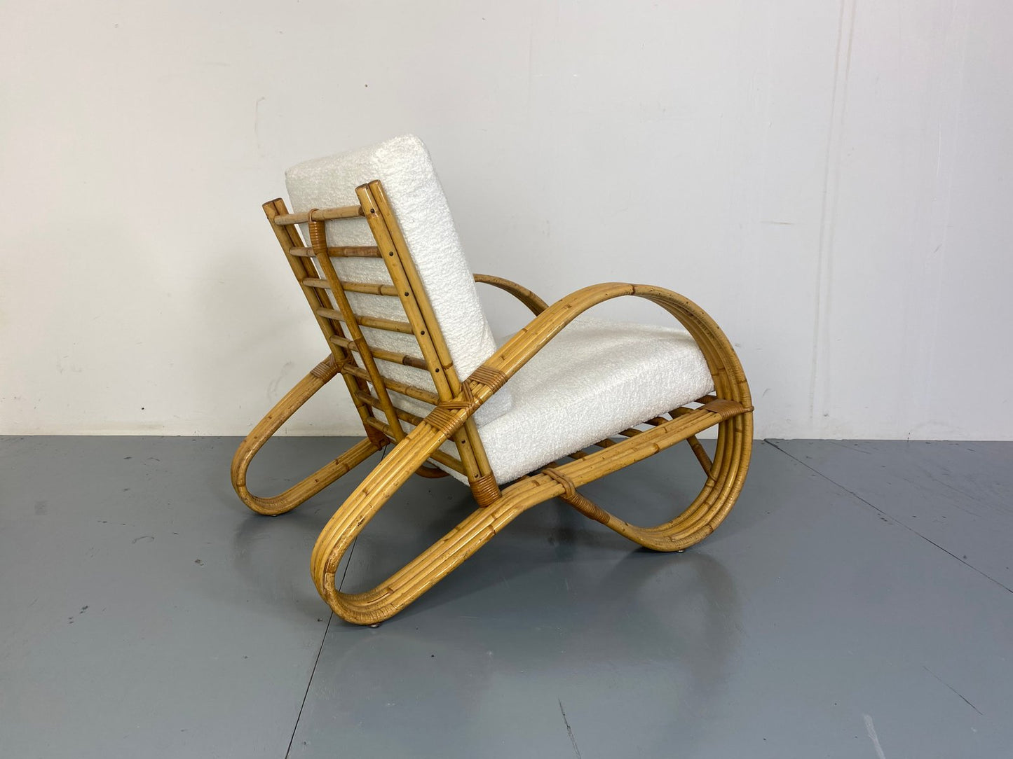 Mid-Century Armchair in Rattan and Bamboo by Rohé Noordwolde, 1950s