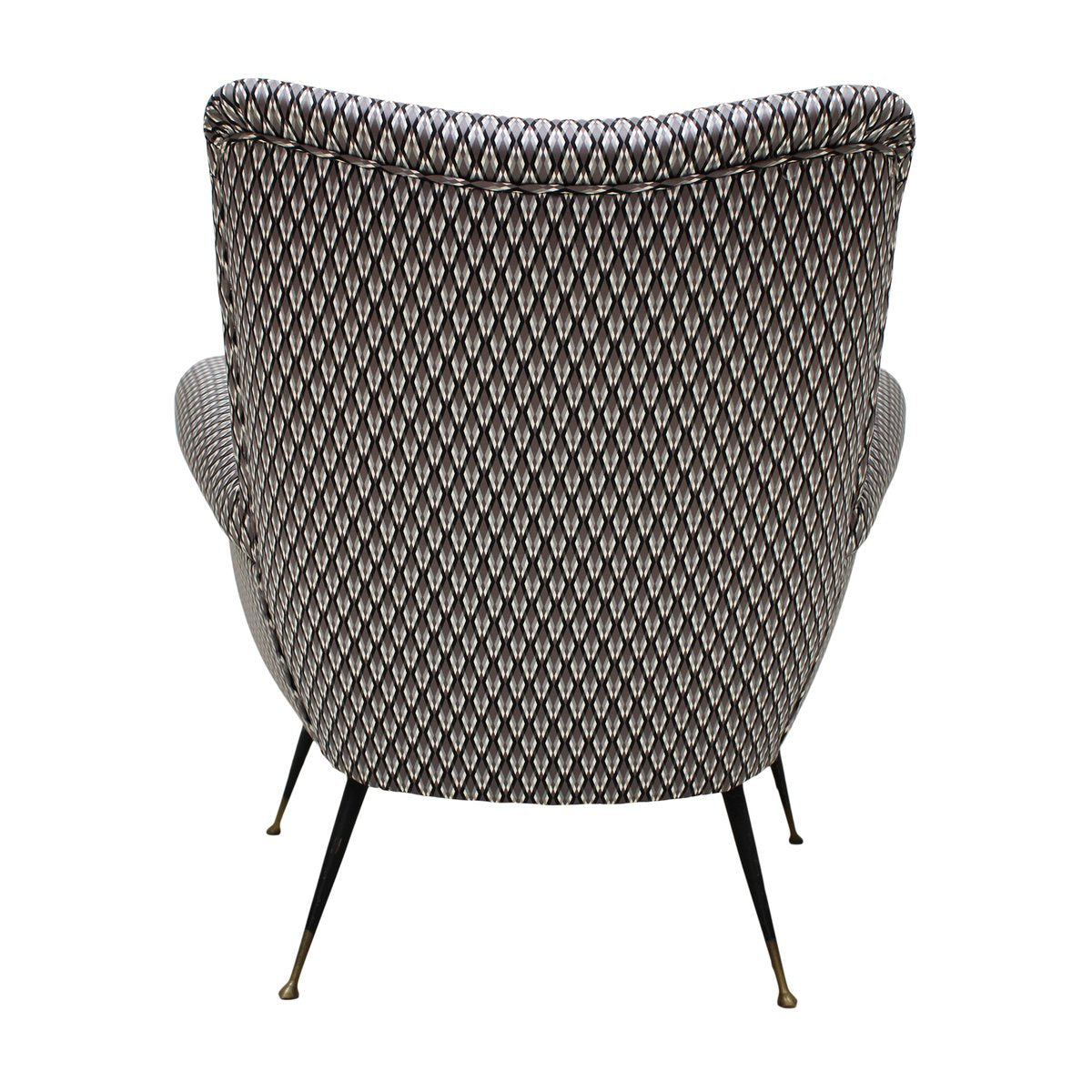 Mid-Century Armchair in Serpentino Fabric by Gigi Radice