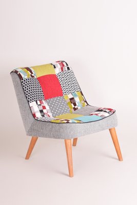 Mid-Century Armchair in Upholstered Beech, Former Czechoslovakia, 1950s-WHY-1790702