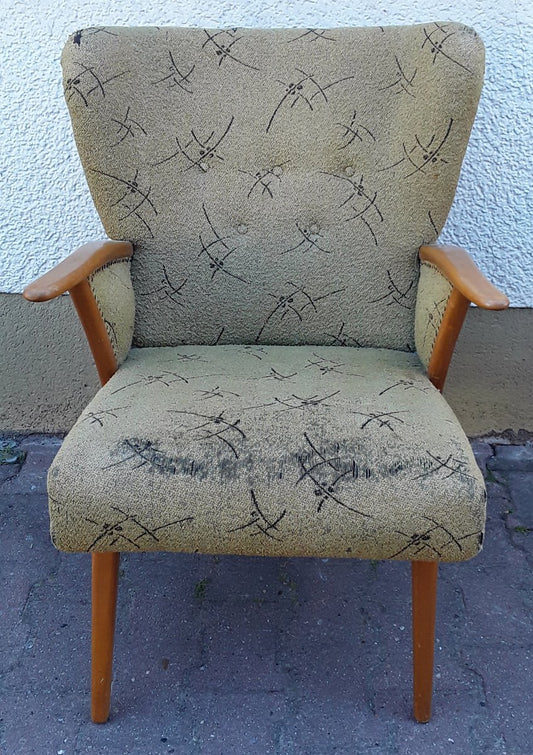 Mid-Century Armchair with Beech Frame, 1950s