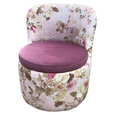 Mid-Century Armchair with Floral Pattern, 1970s-OXJ-787643