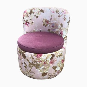 Mid-Century Armchair with Floral Pattern, 1970s-OXJ-787643