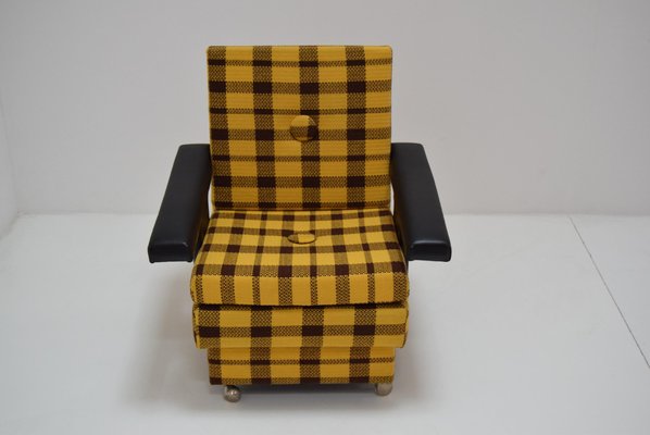 MId-Century Armchair with Wheels, 1970s-TZ-739028