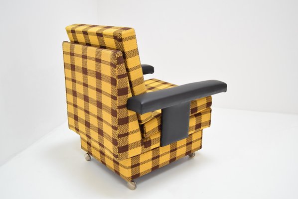 MId-Century Armchair with Wheels, 1970s-TZ-739028