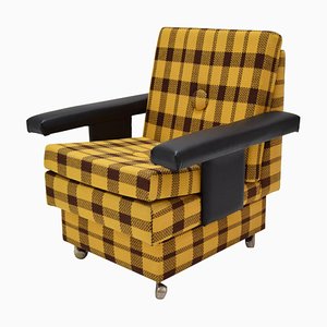 MId-Century Armchair with Wheels, 1970s-TZ-739028