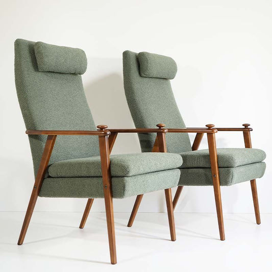 Mid-Century Armchairs attributed to Johnson Brothers Company, Sweden, 1960s, Set of 2