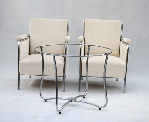 Mid-Century Armchairs attributed to Joszef Peresztegi, 1958, Set of 2-YZB-1822662