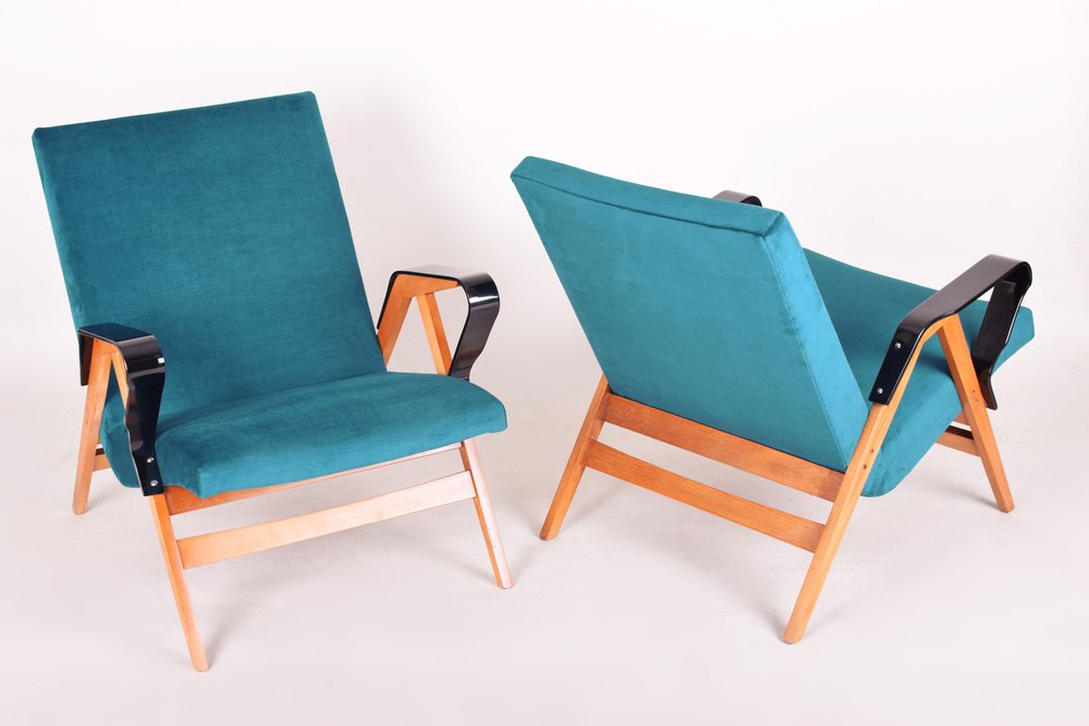 Mid-Century Armchairs attributed to Tatra Pravenec, 1950s, Set of 2