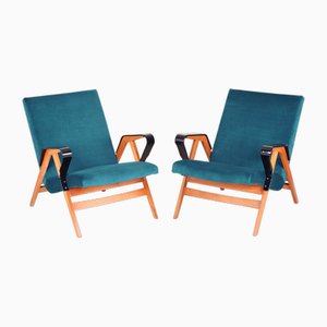 Mid-Century Armchairs attributed to Tatra Pravenec, 1950s, Set of 2-WHY-1780488