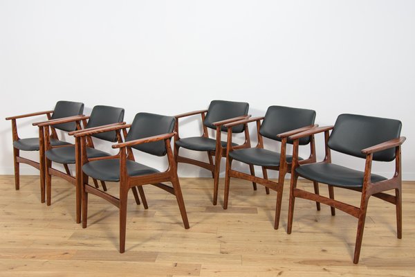 Mid-Century Armchairs by Arne Vodder, 1960s, Set of 6-NIT-1767541