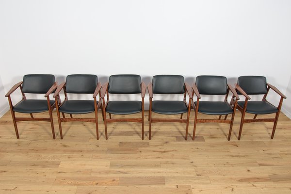 Mid-Century Armchairs by Arne Vodder, 1960s, Set of 6-NIT-1767541