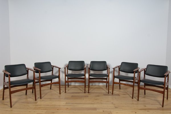 Mid-Century Armchairs by Arne Vodder, 1960s, Set of 6-NIT-1767541