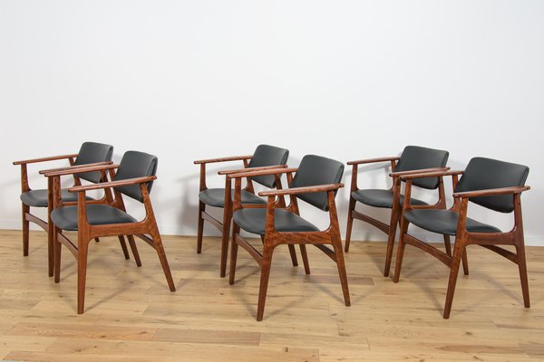 Mid-Century Armchairs by Arne Vodder, 1960s, Set of 6-NIT-1767541