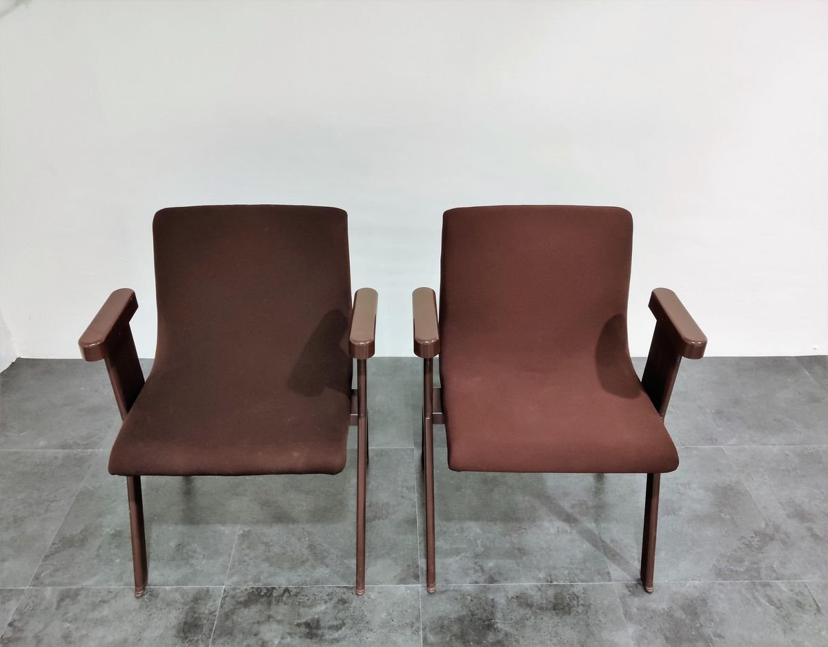 Mid-Century Armchairs by Ettore Sottsass for Olivetti, 1970s, Set of 2