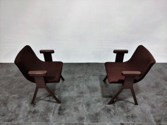 Mid-Century Armchairs by Ettore Sottsass for Olivetti, 1970s, Set of 2-IRH-806452