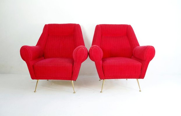 Mid-Century Armchairs by Gigi Radice for Minotti, Italy, 1950s, Set of 2-FO-686115