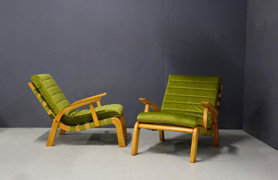 Mid-Century Armchairs by Gustavo Pulitzer & Giorgio Lacht, 1930s, Set of 2