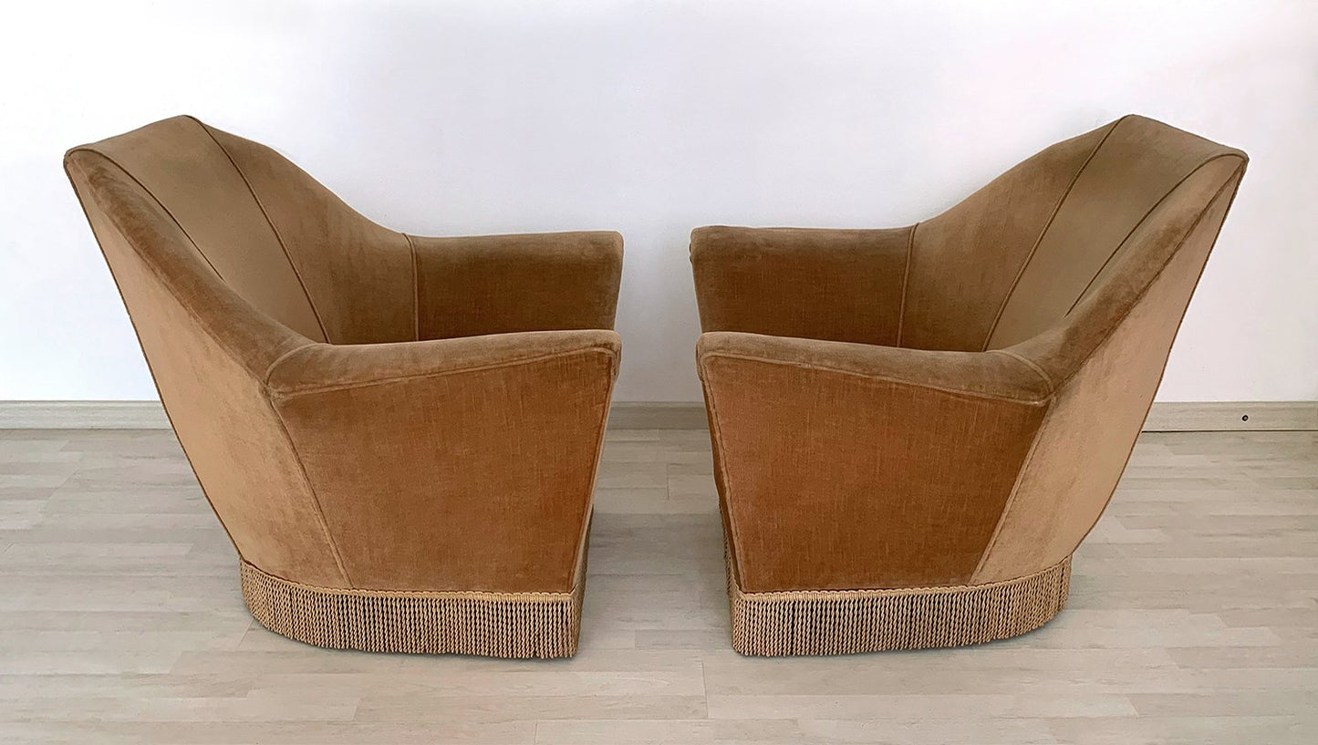 Mid-Century Armchairs by Ico Parisi for Ariberto Colombo, 1950s, Set of 2