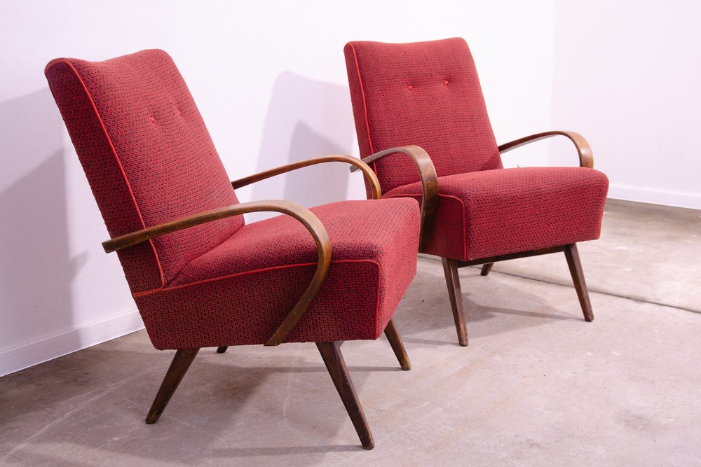 Mid-Century Armchairs by Jaroslav Šmídek, 1960s, Set of 2