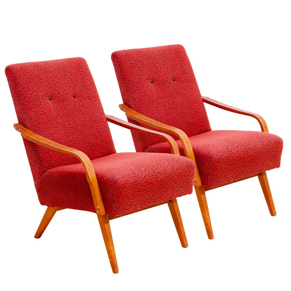 Mid-Century Armchairs by Jaroslav Šmídek for Cesky Nabytek, 1960s, Set of 2