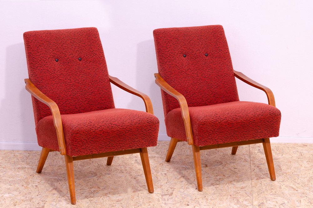 Mid-Century Armchairs by Jaroslav Šmídek for Cesky Nabytek, 1960s, Set of 2