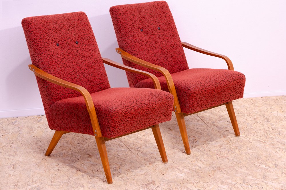 Mid-Century Armchairs by Jaroslav Šmídek for Cesky Nabytek, 1960s, Set of 2