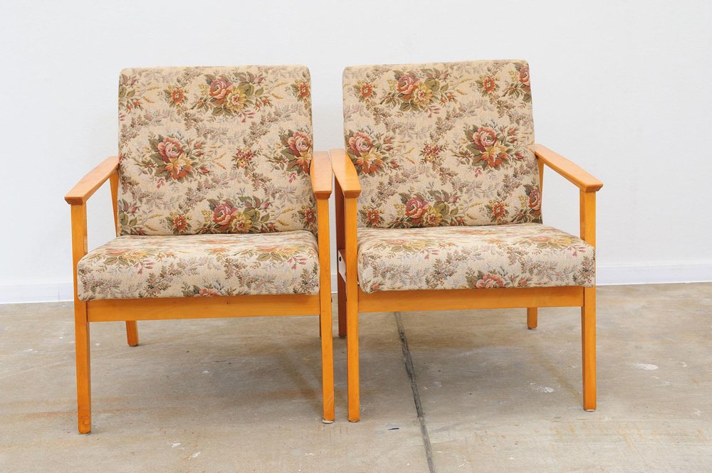 Mid-Century Armchairs by Jaroslav Šmídek for Ton, 1970s, Set of 2