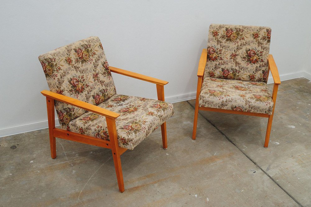 Mid-Century Armchairs by Jaroslav Šmídek for Ton, 1970s, Set of 2