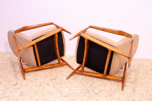 Mid-Century Armchairs by Karel Vyčíčít & Miloš Sedláček for Dřevotvar, 1960s, Set of 2