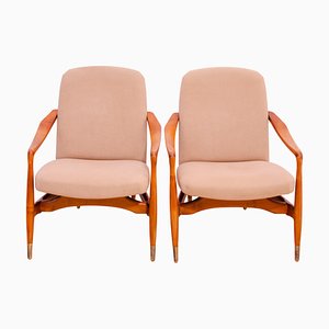 Mid-Century Armchairs by Karel Vyčíčít & Miloš Sedláček for Dřevotvar, 1960s, Set of 2-HXT-1818520