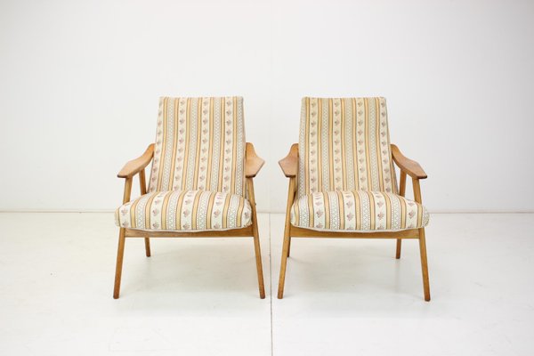 Mid-Century Armchairs, Czechoslovakia, 1960s, Set of 2-TZ-1361468