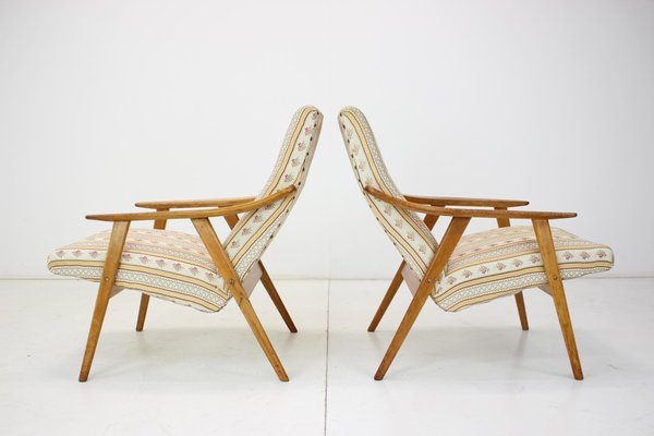 Mid-Century Armchairs, Czechoslovakia, 1960s, Set of 2-TZ-1361468