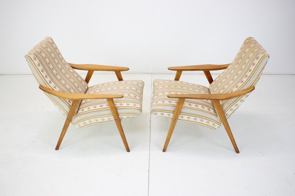 Mid-Century Armchairs, Czechoslovakia, 1960s, Set of 2-TZ-1361468