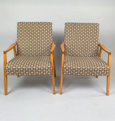 Mid-Century Armchairs, Czechoslovakia, 1970s, Set of 2-TZ-1033725