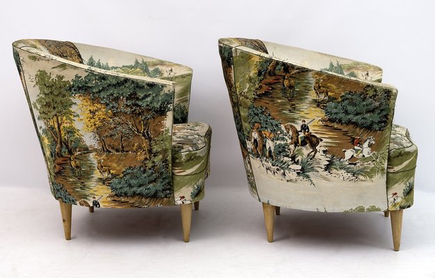 Mid-Century Armchairs from Casa E Giardino, Italy, 1950s, Set of 2-FER-1032801