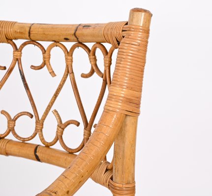 Mid-Century Armchairs in Bamboo and Rattan from Vivai del Sud, Italy, 1970s, Set of 2-JDR-1784823