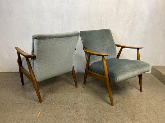 Mid-Century Armchairs in Beech, 1960s, Set of 2