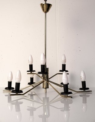 Mid-Century Arredoluce Style Brass Chandelier-LBS-896984