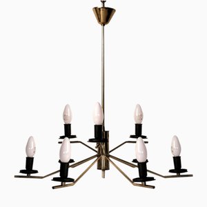 Mid-Century Arredoluce Style Brass Chandelier-LBS-896984