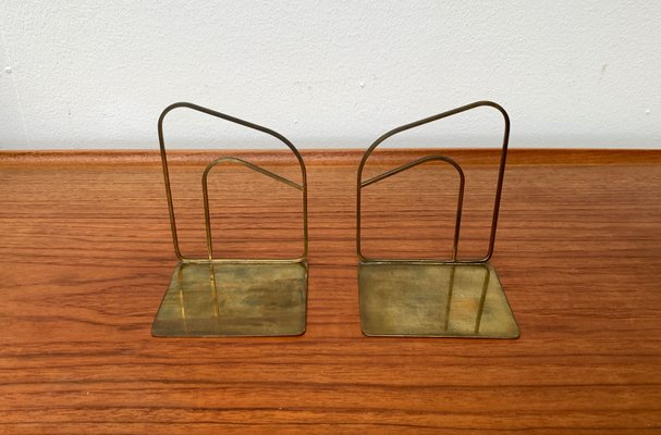 Mid-Century Art Deco Brass Bookends, Set of 2-UAH-1374978