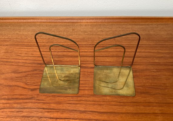 Mid-Century Art Deco Brass Bookends, Set of 2-UAH-1374978