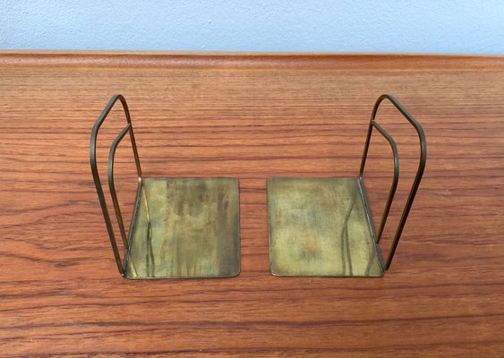 Mid-Century Art Deco Brass Bookends, Set of 2-UAH-1374978