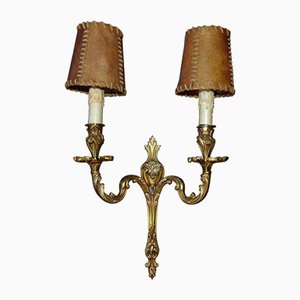 Mid-Century Art Deco Brass Sconce-CAQ-594345