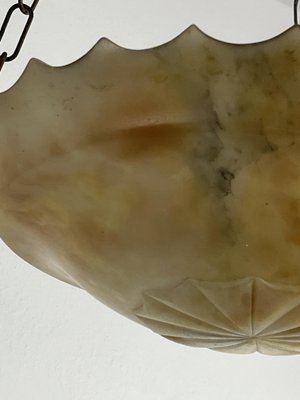 Mid-Century Art Deco Pendant in Alabaster, 1940s-YST-2034786