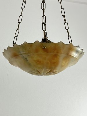 Mid-Century Art Deco Pendant in Alabaster, 1940s-YST-2034786