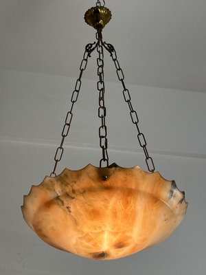 Mid-Century Art Deco Pendant in Alabaster, 1940s-YST-2034786