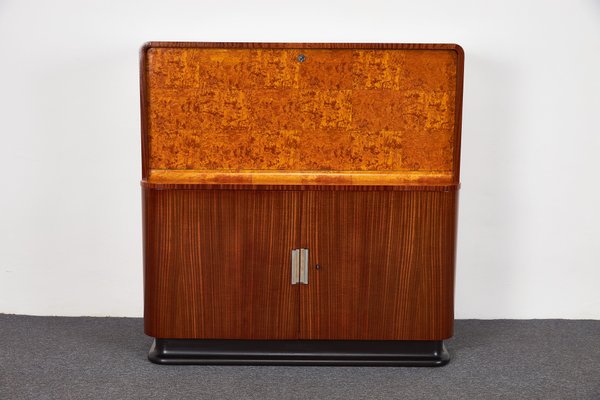 Mid-Century Art Deco Secretary Cabinet by Jindrich Halabala for Up Závody, 1930s-XCG-1496245